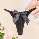 Tanga De Encaje Sexy Con Mariposa Decorativa Y Cintura Baja