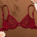Wingslove Sosten transparente de malla transpirable sin forro y sin relleno
