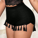 SXY Shorts casuales con flecos de cintura alta para vacaciones de primavera/verano