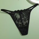 Cinturon de encaje de cintura delgada y unicolor para damas, tanga floral sexy y simple