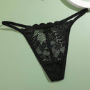 Cinturon de encaje de cintura delgada y unicolor para damas, tanga floral sexy y simple
