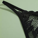 Cinturon de encaje de cintura delgada y unicolor para damas, tanga floral sexy y simple