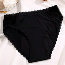 Finetoo calzoncillos menstruales con encaje de lunares y proteccion para la cintura