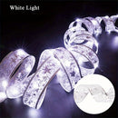 1pc Cinta de Luces LED Navideñas, Luces de Navidad con Pilas, Luces de Cinta Navideñas, Luz de Árbol de Navidad con Cinta para Bodas, Fiestas, Decoraciones Navideñas (Pila No Incluida)