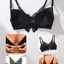 Sujetador De Cierre Frontal Con Espalda De Mariposa Para Mujer (con Aros Y Copas Acolchadas) - Una Sola Pieza En Negro