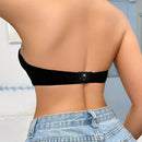 Sujetador push-up sin tirantes para mujer, copa media