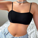 Sujetador sin tirantes inalambrico con push-up y espalda descubierta en unicolor