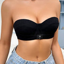 Sujetador push-up sin tirantes para mujer, copa media
