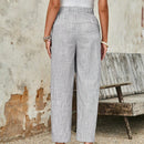 Emery rose pantalones acampanados y sueltos con bolsillos y estampado de leopardo para mujer