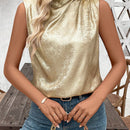 LUNE Camisa sin mangas de mujer de moda en unicolor