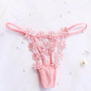 Tanga floral de encaje sin entrepierna en paquete de 3 piezas