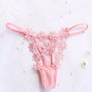 Tanga floral de encaje sin entrepierna en paquete de 3 piezas