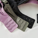 3 piezas sujetador inalambrico comodo de copa blanda, de colores, solido, ropa interior para mujer
