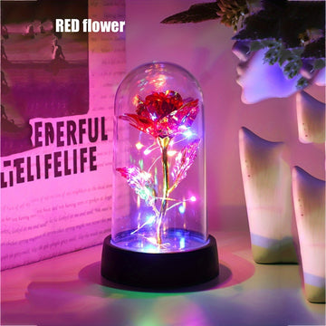 Lámpara Romántica de Rosa GANXIN con 3 Pilas AG10 - Perfecta para Decoración Interior, Regalo para Parejas y Día de San Valentín