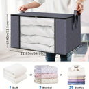 3/6pcs Bolsas de Almacenamiento de Tela Plegables de Gran Capacidad - Organizador Colapsable para Ropa, Mantas y Toallas - Perfecto para Dormitorio, Armario, Residencia Universitaria, Spa y Organización de Guardarropa, Solución de Almacenamiento para Dor