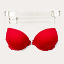 1 pieza Sujetador invisible para mujer con cierre delantero de diamantes, espalda abierta y hombro, realce, sexy para vestido de fiesta o baile de graduacion