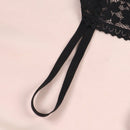 Panties Sexys De Encaje Abierto En La Entrepierna En Forma De Tanga Para Mujeres