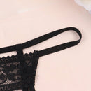 Panties Sexys De Encaje Abierto En La Entrepierna En Forma De Tanga Para Mujeres