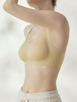 Sosten de patron de rayas de gelatina, antideslizante, unicolor, suave y comodo, facil de poner y quitar, con un estilo simple y de moda para prevenir la caida.