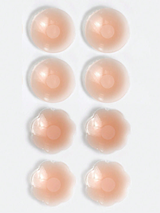 8 Piezas Cubre Pezones De Silicona Adhesiva Reutilizable