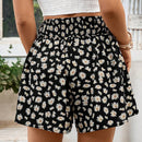 VCAY Shorts anchos de pierna con lazo y estampado floral pequeno