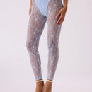 MUSERA Leggins transparentes de encaje floral