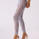 MUSERA Leggins transparentes de encaje floral