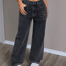 EZwear Jeans de pierna recta y corte holgado para mujer, con estampado de dragon chino y estilo casual