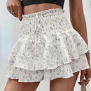 VCAY Shorts de estilo playero con estampado floral para damas, perfecto para vacaciones