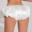 ICON Pantalones cortos estilo globo con cintura baja y detalle de anillo de metal para mujer