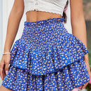 WYWH Minifalda envolvente para resort de mujeres con flores pequenas