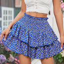 WYWH Minifalda envolvente para resort de mujeres con flores pequenas