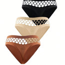 Tanguita para mujeres con recorte en la cintura, 3 piezas/paquete