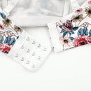 NEW Sujetador para mujeres con flores blancas y estampado floral, con aro sexy push up y ajustable