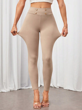 Tall Pantalones de mujer de cintura alta, ajustados, de alta elasticidad, para el trabajo y el desplazamiento