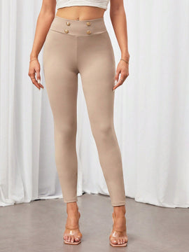 Tall Pantalones de mujer de cintura alta, ajustados, de alta elasticidad, para el trabajo y el desplazamiento