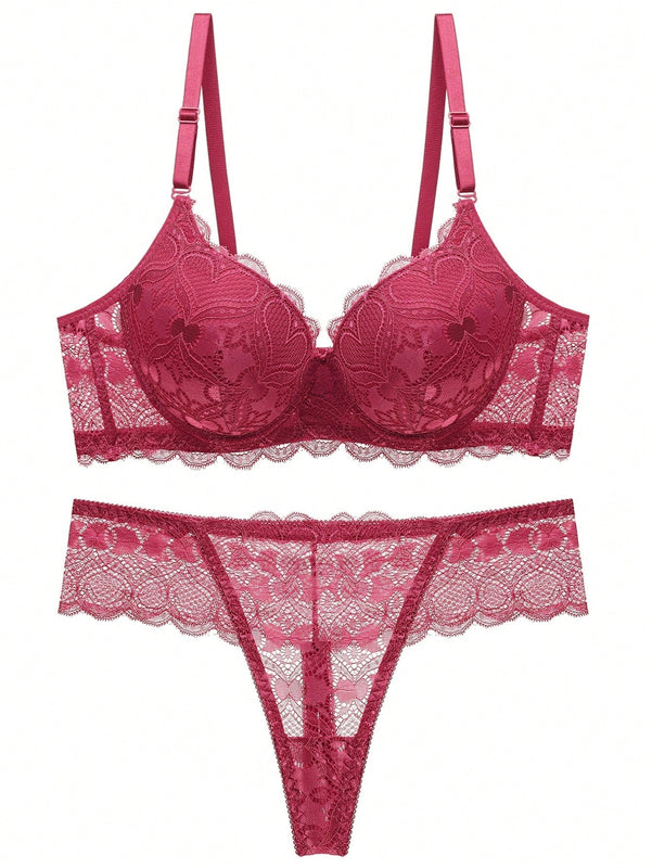 Conjunto De Sujetador De Encaje Sexy Para Damas