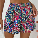 Essnce Pantalones cortos para mujeres. Vestidos de verano para mujeres. Pantalones cortos holgados de playa. Pantalones cortos graficos elasticos.