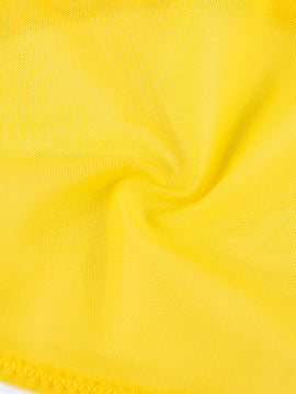 Ropa interior amarilla semi-transparente y atractiva para mujer, Tangas ligeras y transpirables con estampado de triangulo