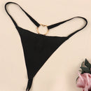 2 piezas de Sexy panties para mujeres en color Negro con diseno T-Back