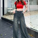 DAZY Pantalones Jeans simples y lisos de moda diaria para mujer