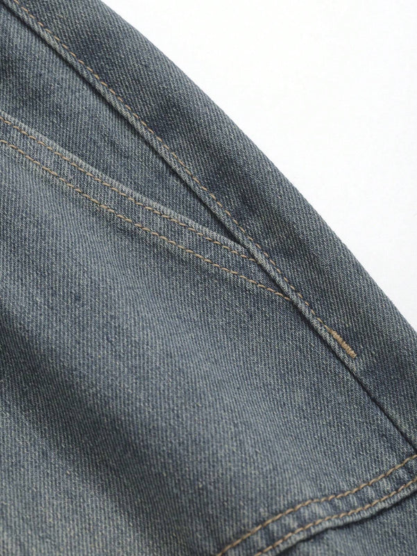 DAZY Pantalones Jeans simples y lisos de moda diaria para mujer