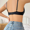 Sujetador solido con aros y push up, sujetador sexy solido para mujer en verano