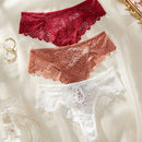 paquete de 3 tangas sexys y transpirables de encaje para mujeres