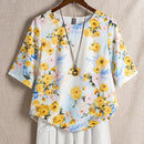 NEW EMERY ROSE Blusa de cuello redondo y estampado floral para mujer ideal para verano