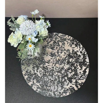 100pcs Manteles Desechables Elegantes con Lámina Dorada - Manteles Redondos de Poliéster Lujosos con Diseño de Malla Brillante para Bodas, Cumpleaños, Festividades - Ideales para Comedor y Decoración del Hogar, Manteles para Mesa de Comedor