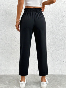 PETITE Pantalones cortos solidos con cintura elastica