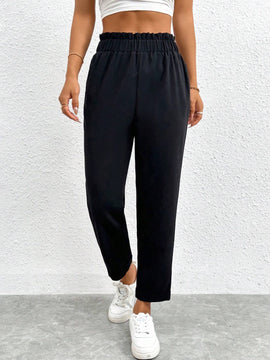 PETITE Pantalones cortos solidos con cintura elastica