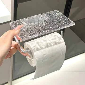 Portarrollos de papel higiénico acrílico con soporte para teléfono - No se requiere taladrar, Halloween, Decoraciones navideñas