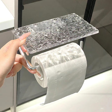 Portarrollos de papel higiénico acrílico con soporte para teléfono - No se requiere taladrar, Halloween, Decoraciones navideñas